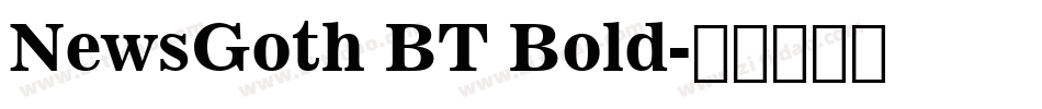 NewsGoth BT Bold字体转换